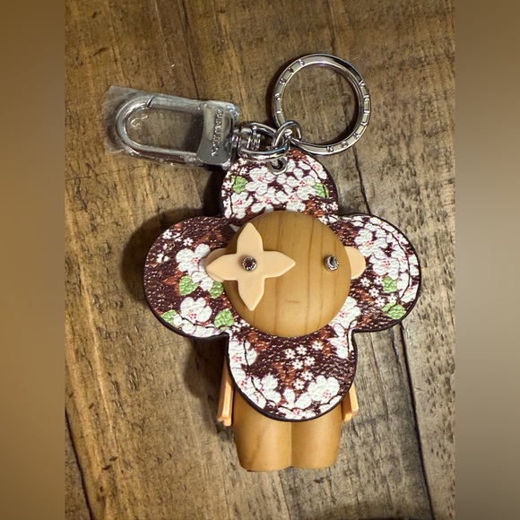 Floral LV Murakami Bag Charm, New - Picture 6 of 10